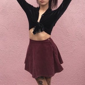 Corduroy circle skirt